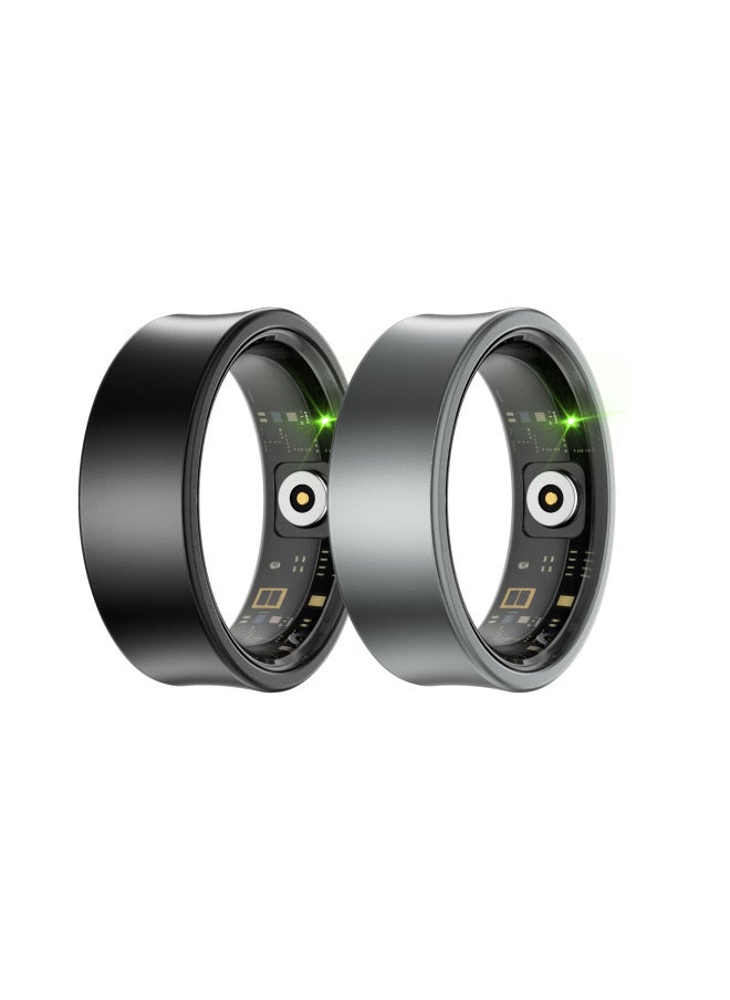 Generic BJ01 Smart Ring Heart Rate Sleep Exercise Monitoring IP68 Waterproof LuckRing Ring-Color:Black No. 11 (inner Diameter 20.85mm)  - Image 2
