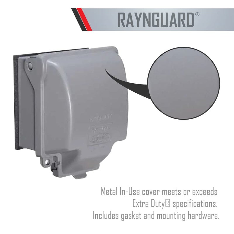 TayMac تغطية معدنية مقاومة للعوامل الجوية من تايمك MX6200 راينغارد للاستخدام الإضافي، 2-جانغ، رمادي - Image 4