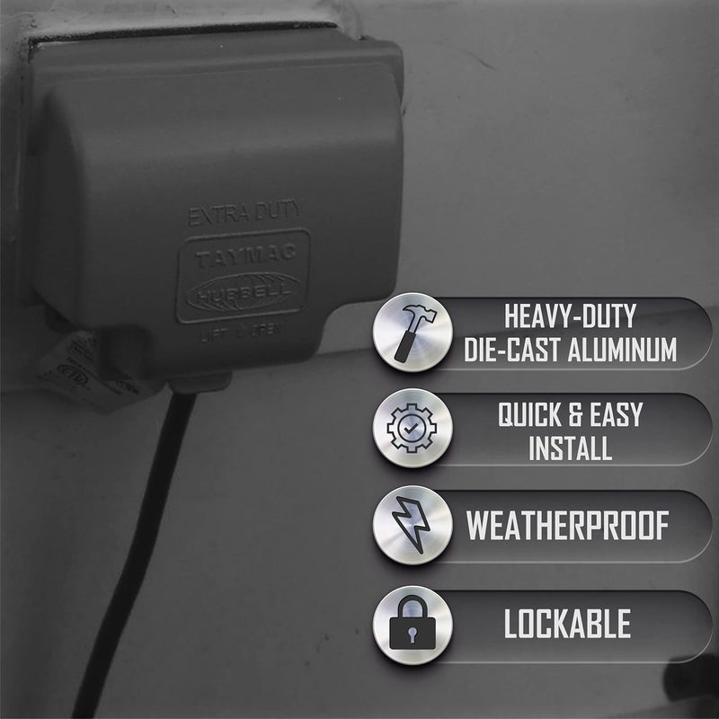 TayMac تغطية معدنية مقاومة للعوامل الجوية من تايمك MX6200 راينغارد للاستخدام الإضافي، 2-جانغ، رمادي - Image 5