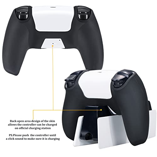 YoRHa Grip Texture Silicone Skin for PS5 Controller x 2(Brown Camouflage) with Pro Thumb Grips x 8 - Image 5