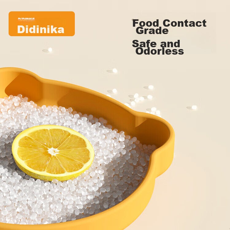 Didinika طعام الطفل السلطانية, لوحة الرضع مع كأس شفط, لتعلم تناول الطعام, مناسبة لمدة 6 أشهر وما فوق, نوع كأس الشفط, سيليكون الصف الغذاء, اللون البرتقالي - Image 2