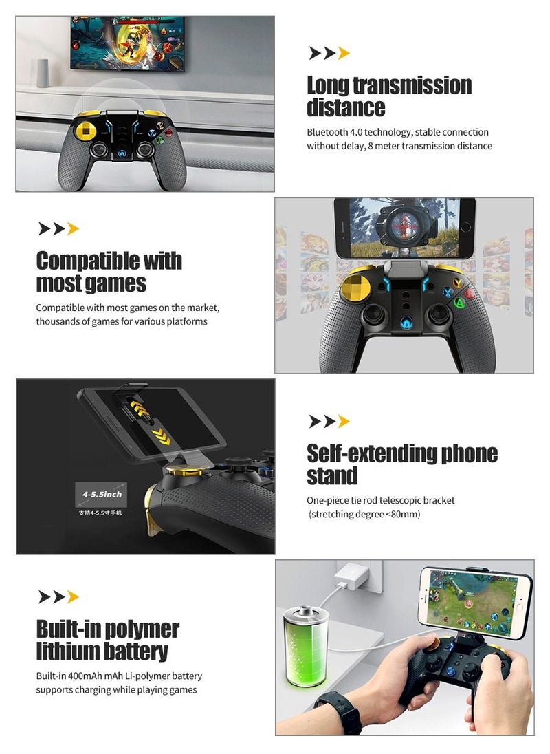 MileMelo - New Wireless Gamepad Joystick Multimedia Game Controller For iOS iPhone Android Black - Image 1