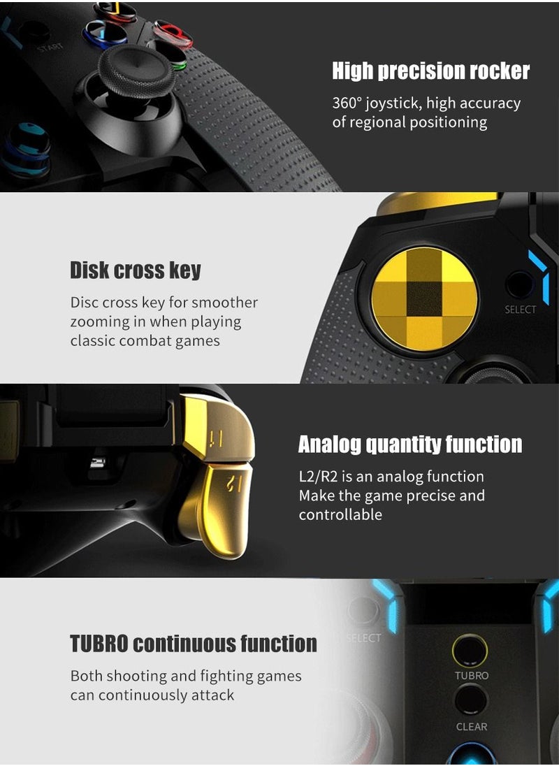MileMelo - New Wireless Gamepad Joystick Multimedia Game Controller For iOS iPhone Android Black - Image 1