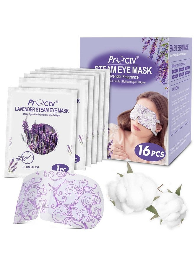 ProCIV 16 Packs Steam Eye Masks For Dark Circles And Puffiness Self Heated Eye Mask Disposable Sleep Mask Soothing Headache Relief Dry Eyes Stress Relief Relief Eye Fatigue Spa Gifts Travel Essentials - Image 1