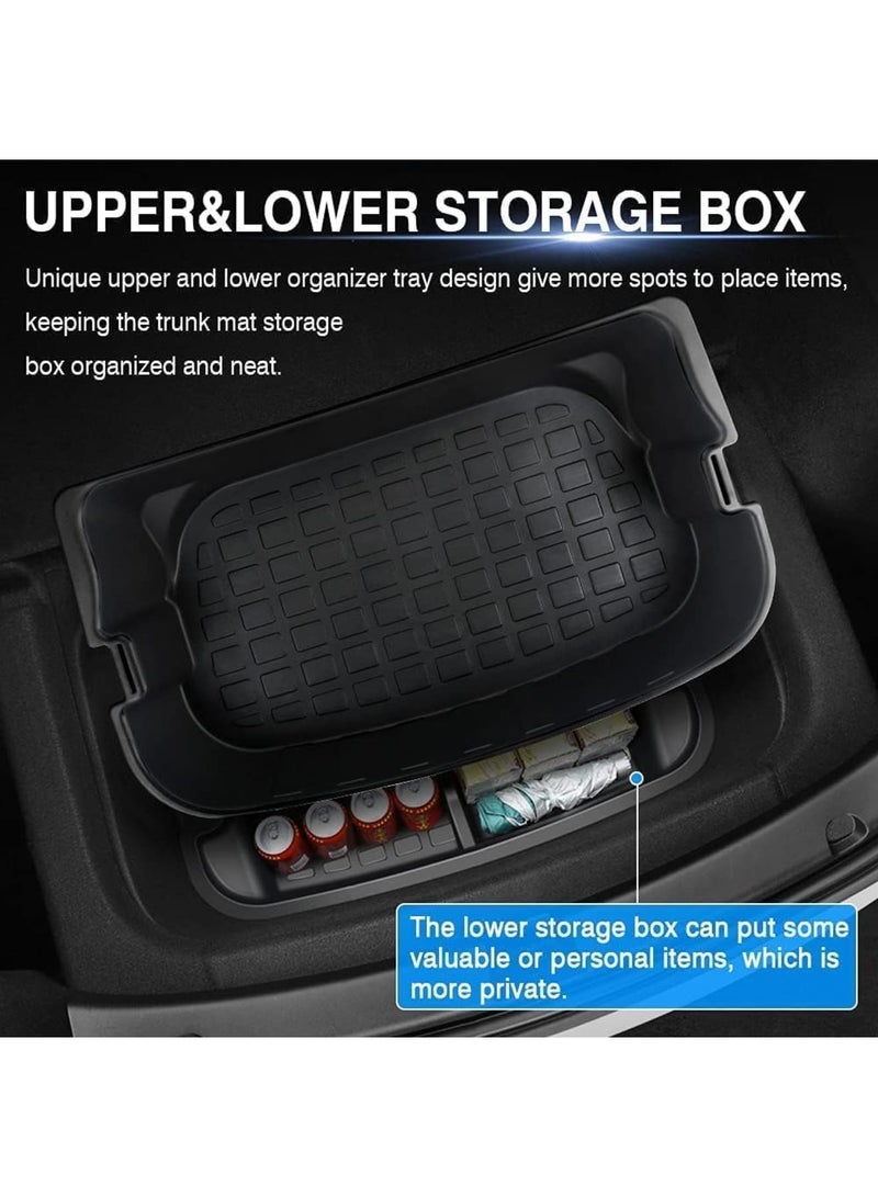 SYOSI Frunk Organizer compatible with 2020-2024 Tesla Model Y, 2-Layer Cargo Storage Box, Waterproof and Odorless ABS Material, Front Trunk Storage with Multiple Compartments,Black 2PCS - Image 4