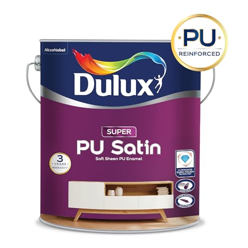 Dulux Super PU Satin White Enamel Paint Solvent Based | Premium Soft-Sheen Finish For wooden, metal, & masonry surfaces| Washable, quick drying, and stain resistance, 3 Yr. Warranty - White - 1 Ltr - Image 5