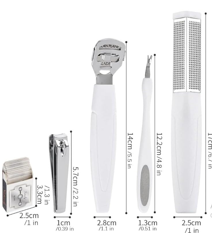 5pcs in 1 Set Professional Pedicure Kit Dead Skin Remover Stainless Steel -Callus remover, callus remover, callus remover, callus remover, callus file, foot care, pedicure set, professional, 5 in 1