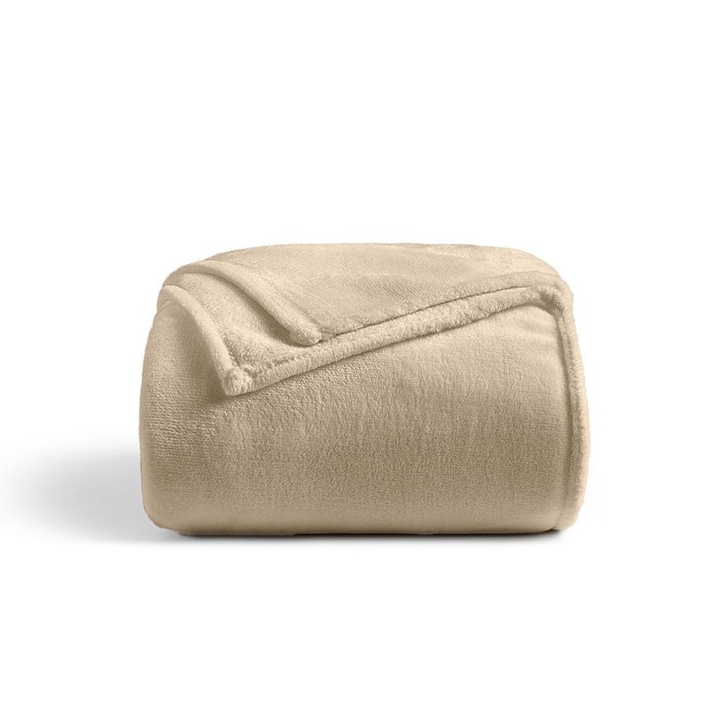 Cosy House Collection Cosy House Collection Everyday 1500 Series Fleece Blanket  Master Bedroom Essentials  All Season Stays Fresh  Clean  Soft Breathable  SkinFriendly KingCal King Tan