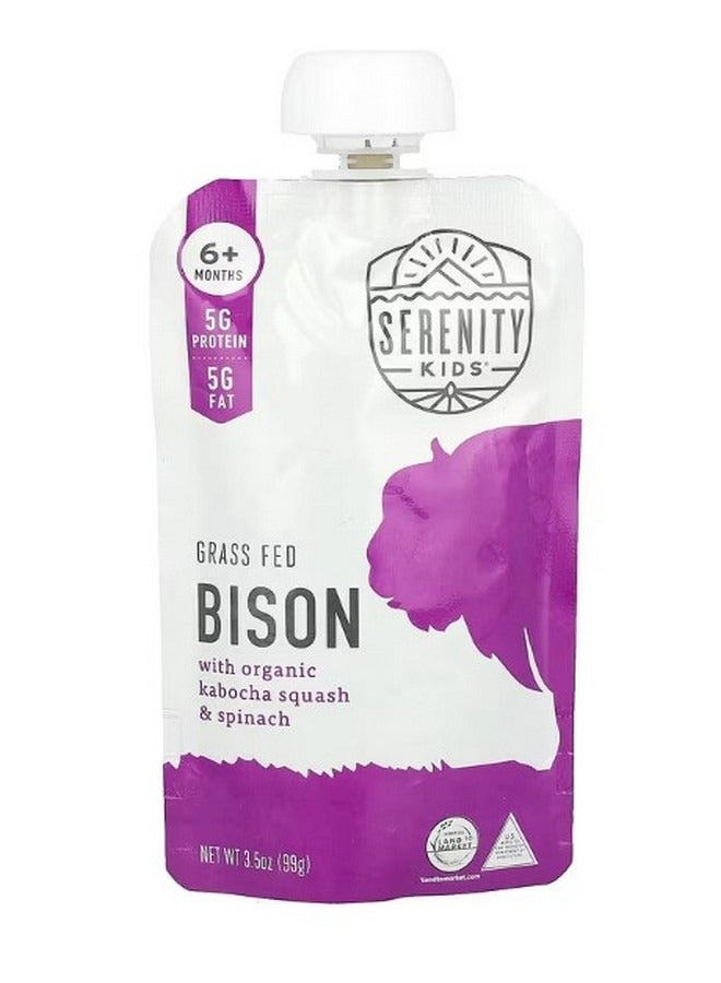 SERENITY KIDS Bison with Organic Kabocha Squash and Spinach 6 Months 3.5 oz 99 g - Image 1
