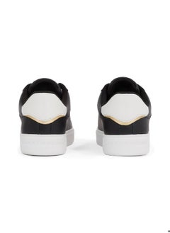 TOMMY HILFIGER Women's Essential Court Trainers - Leather, Black  - Image 3