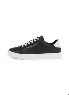TOMMY HILFIGER Women's Essential Court Trainers - Leather, Black  - Image 5