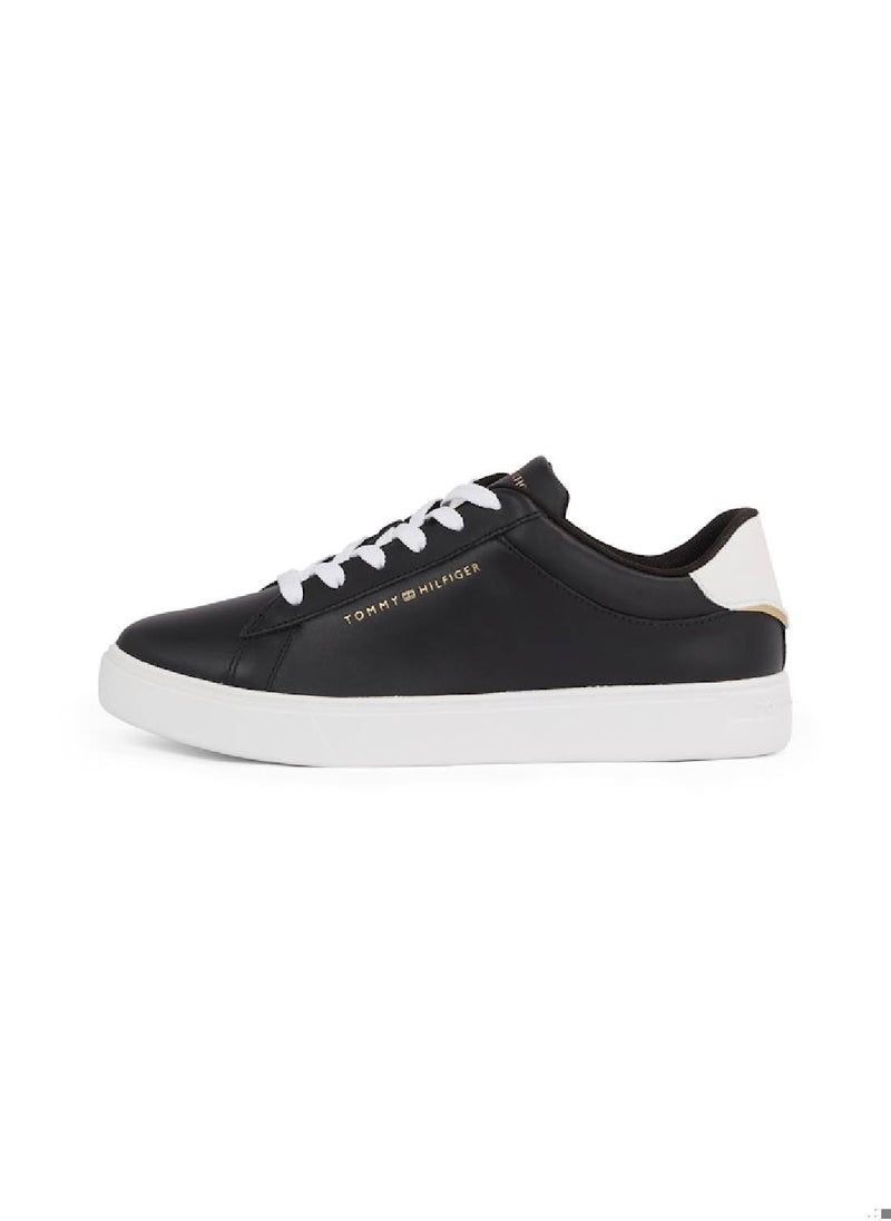 TOMMY HILFIGER Women's Essential Court Trainers - Leather, Black  - Image 5