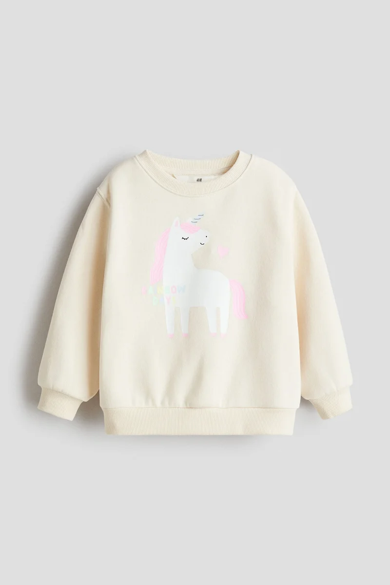 H&M Printed brushed-inside sweatshirt