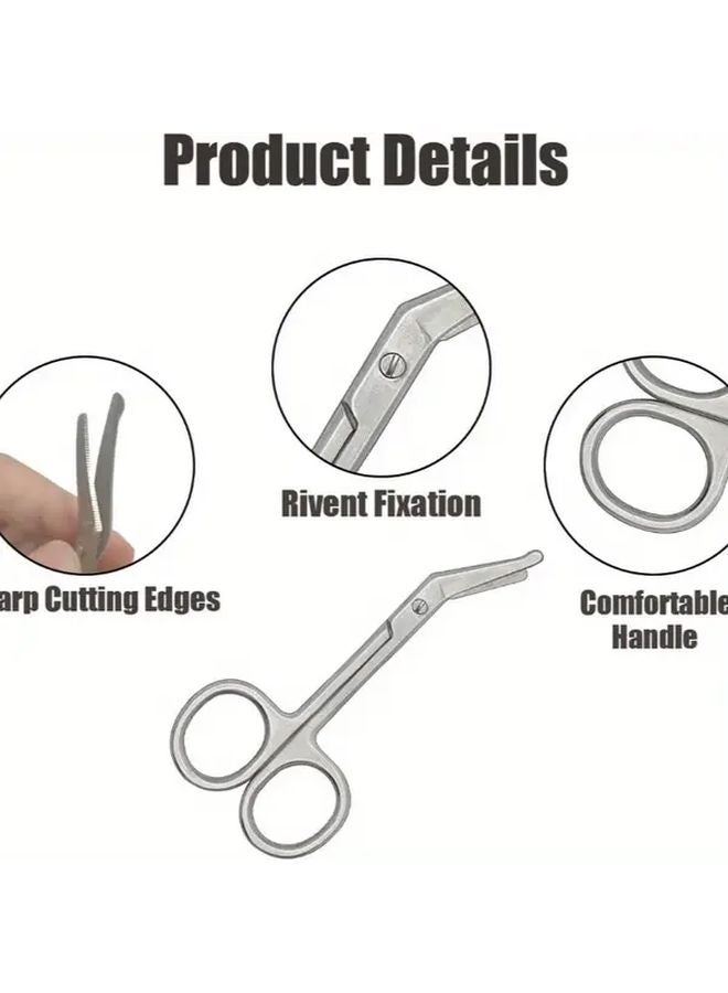 2pcs Stainless Steel Nursing Scissors for Ostomy Bandage Home Care Medical Use - Image 5