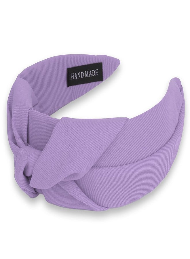 CURASA Knotted Headband for Women Purple Headband Wide Headbands Non Slip Top Knot Hairband Fashion Hair Accessories for Women Girls - Image 1