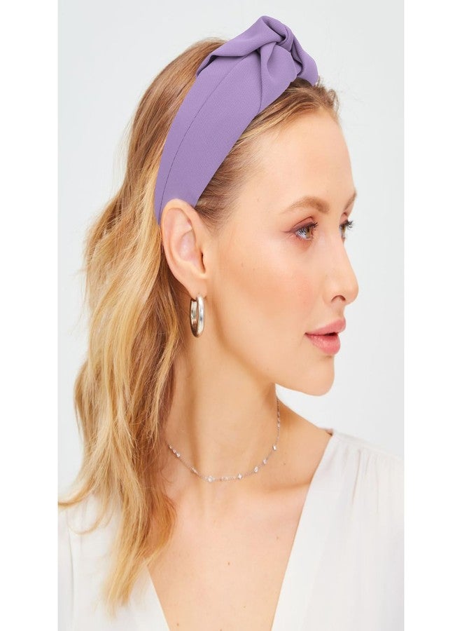 CURASA Knotted Headband for Women Purple Headband Wide Headbands Non Slip Top Knot Hairband Fashion Hair Accessories for Women Girls - Image 4