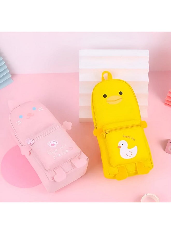 Happy Kids - Happy Kids Zipper Pencil Pouch (Yellow) - Image 1