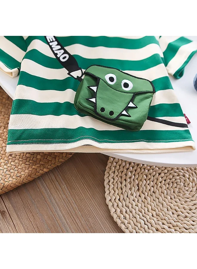LITTLE SURPRISE BOX Dinosaur Cross Sling Print2 Pcs Shorts Set For Toddlers And Kids