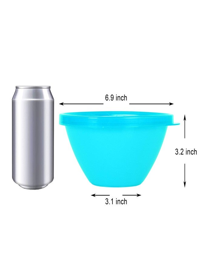 Youngever 32 Ounce Plastic Bowls with Lids, Large Cereal Bowls, Large Soup Bowls, Food Storage Containers, Set of 9 in 9 Assorted Colors - Image 2