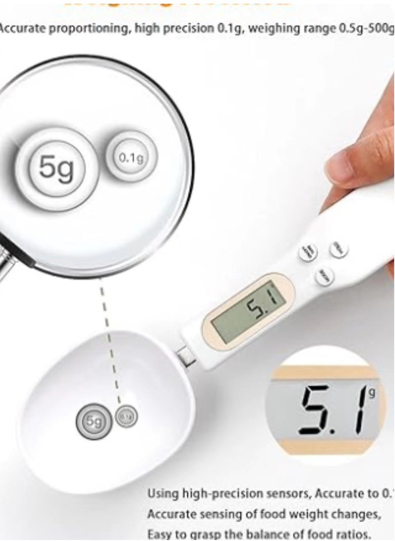 Generic - Digital spoon scale, digital kitchen scale 500g/0.1g kitchen measuring spoon food scale digital multifunctional, with precise LCD display screen, used for dispensing coffee beans, milk, flour, seasonings - Image 1