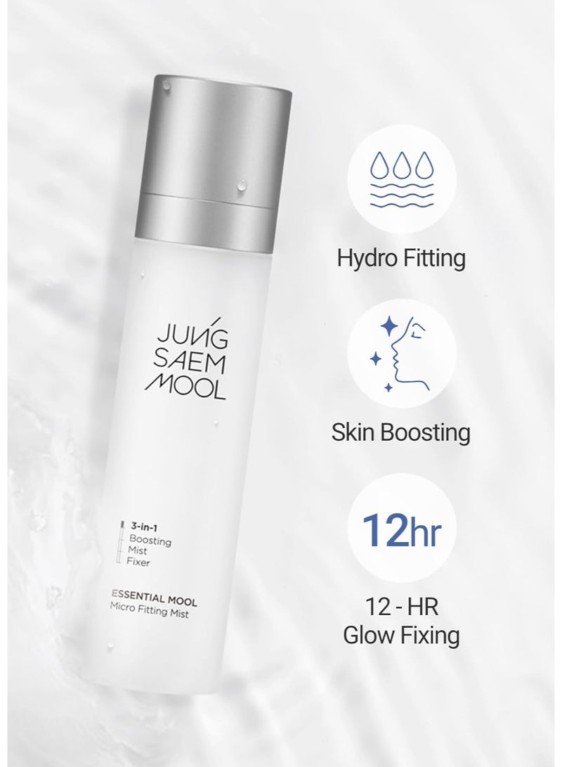 JUNG SAEM MOOL Essential Mool Micro Fitting Face Mist 1.86 Fl Oz, Ultra-Fine Hydrating Makeup Setting Spray with Thermal Spring Water, Long-Lasting Fixing Power Dewy Glow Primer, Korean Face Mist - Image 4