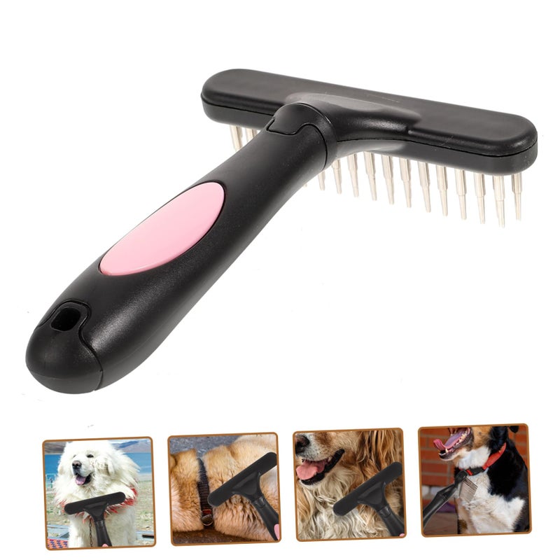 Horse Grooming Comb Brush Lint Remover Ergonomic Handle Pet Grooming Supplies - Image 4