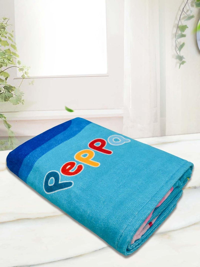 Athom Living Rainbow Peppa Pig Kids Cotton Bath Towel,Superhero Themed Soft & Absorbent Towel for Boys & Girls, 60x120cm, 350GSM - Image 3