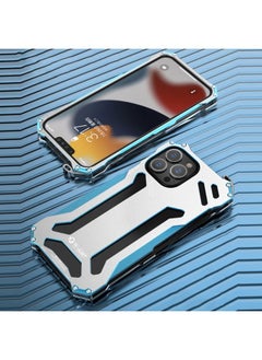 Generic Case Cover For iPhone 13 Pro R-JUST Shockproof Armor Metal Protective Case Blue 