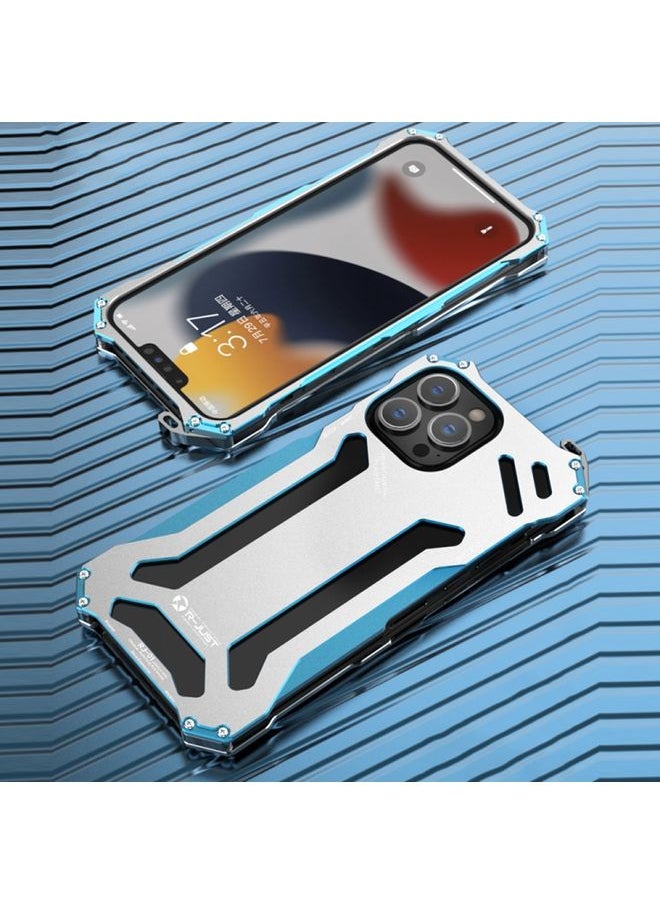 Generic - Case Cover For iPhone 13 Pro R-JUST Shockproof Armor Metal Protective Case Blue - Image 1