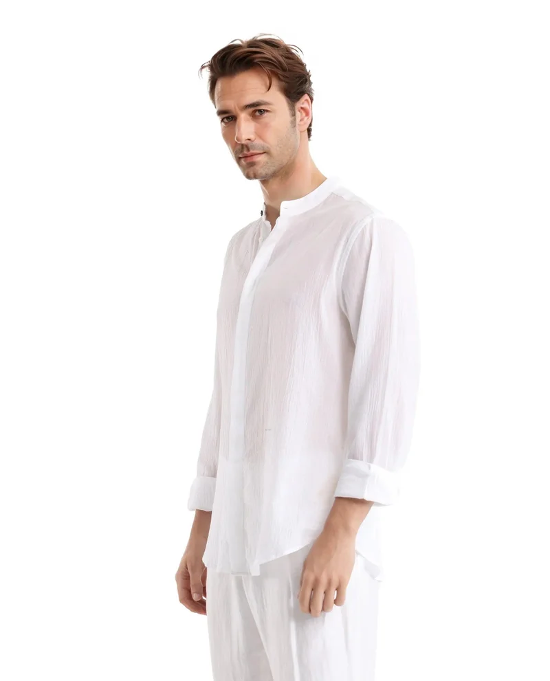 Rare Rabbit Men's Creased Effect Cotton Shirt