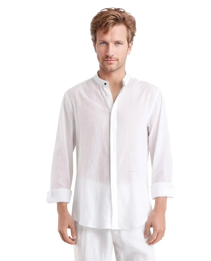 Rare Rabbit Men's Creased Effect Cotton Shirt