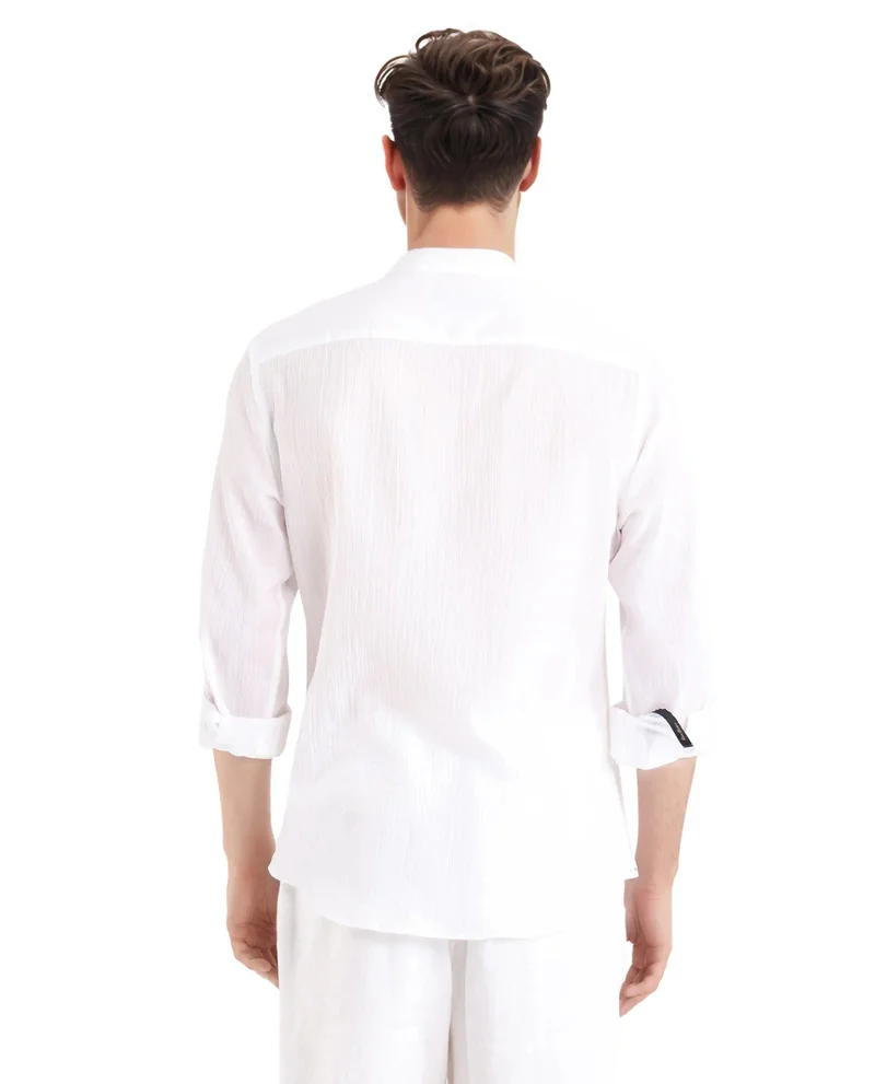 Rare Rabbit Men's Creased Effect Cotton Shirt