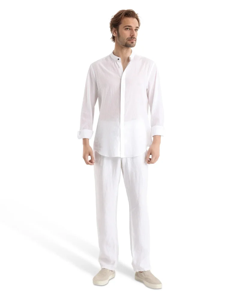 Rare Rabbit Men's Creased Effect Cotton Shirt