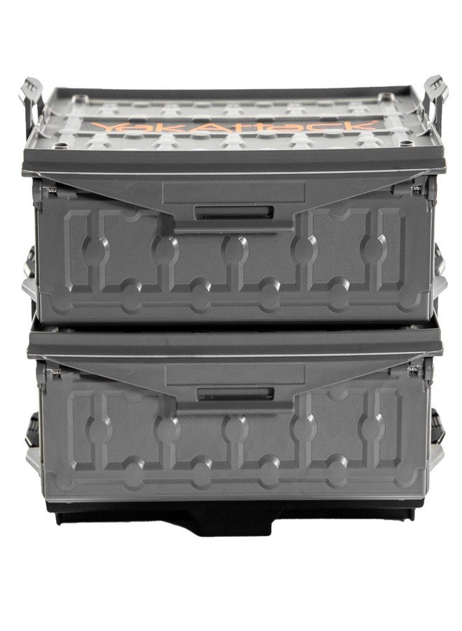طقم YakAttack TracPak Combo، عبارة عن صندوقين لتخزين معدات الصيد قابلين للتكديس مع قاعدة تثبيت على مسار، لون رمادي داكن (SSO-1002-BG) | ملحقات صيد الكاياك - Image 4