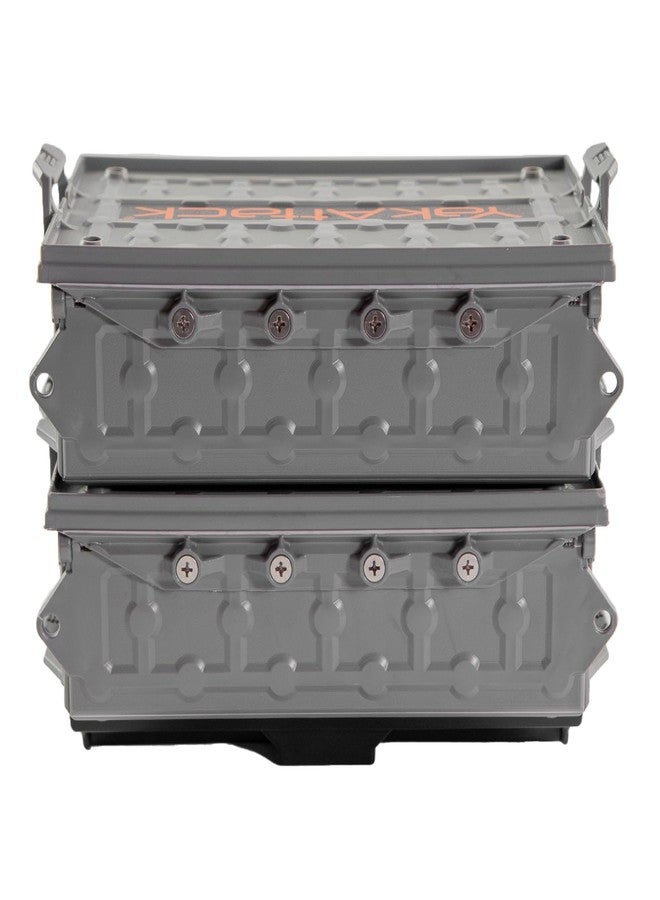 طقم YakAttack TracPak Combo، عبارة عن صندوقين لتخزين معدات الصيد قابلين للتكديس مع قاعدة تثبيت على مسار، لون رمادي داكن (SSO-1002-BG) | ملحقات صيد الكاياك - Image 5