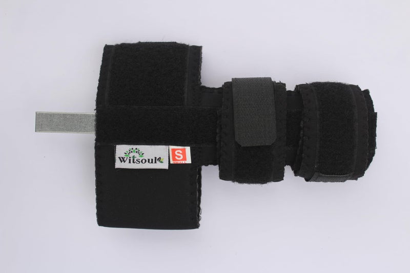 WITSOUL Two Fingers Splint Trigger Finger Adjustable Brace, Metal Straightening Immobilizer Splint Full Hand and Wrist Support fit Left and Right BOTH HAND (L) - Image 5