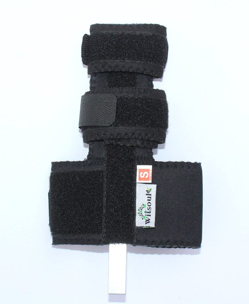 WITSOUL Two Fingers Splint Trigger Finger Adjustable Brace, Metal Straightening Immobilizer Splint Full Hand and Wrist Support fit Left and Right BOTH HAND (L) - Image 4