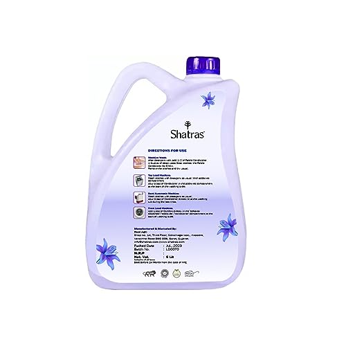 Shatras Eco-Friendly Fabric Conditioner, After Wash Liquid Fabric Softener,Softness, Shine & Long Lasting Freshness, Non Toxic - Lavender - 5000 Ml - Image 2