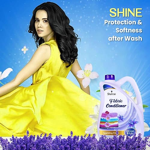 Shatras Eco-Friendly Fabric Conditioner, After Wash Liquid Fabric Softener,Softness, Shine & Long Lasting Freshness, Non Toxic - Lavender - 5000 Ml - Image 4