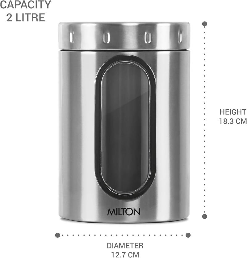 MILTON Steel Crispy 2000 Storage Jar - 2 Litres - Image 5