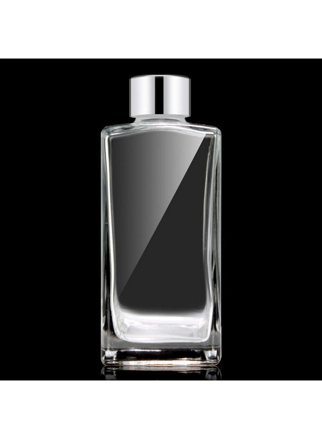 Feel Fragrance Feel Fragrance Glass Diffuser Bottles Diffuser Jars with Silver Caps Set of 4 - 5.5 inches High, 250ml 8.45 ounce. Fragrance Accessories Use for Diy Replacement Reed Diffuser Sets.  - Image 2