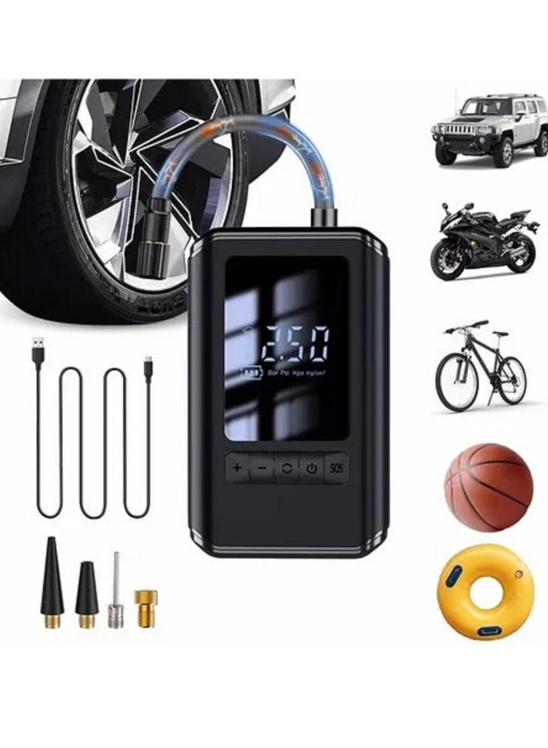 Portable Cordless Tire Inflator with Electric Pump for Car, Bike and Tire-029 - Image 1