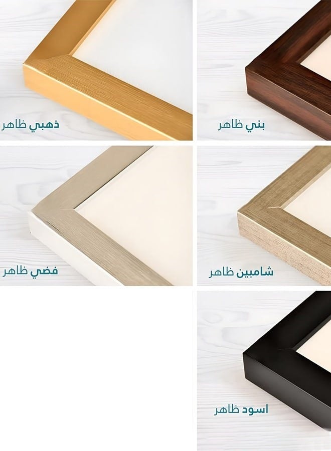 4gdran Three wooden wall paintings with an abstract design, size (150x70) cm, with a wooden frame and a transparent acrylic layer - Image 5