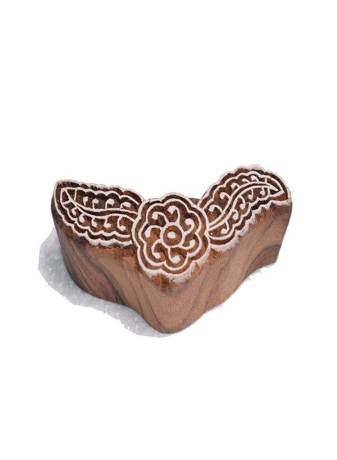 TwoGrams Wooden Blocks for Block Printing Stamp (Pack of 10) Stamps for Kids - Wooden Printing Stamps for Henna Fabric Textile Paper Clay Pottery - Image 3