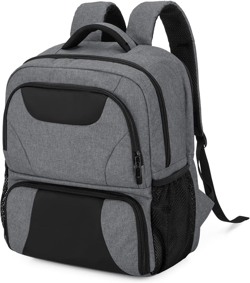 CURMIO CURMIO CPAP Backpack, CPAP Travel Bag Compatible for ResMed AirSense 9, AirSense 10, AirSense 11, Philips System One, Gray (Bag Only, Patented Design)