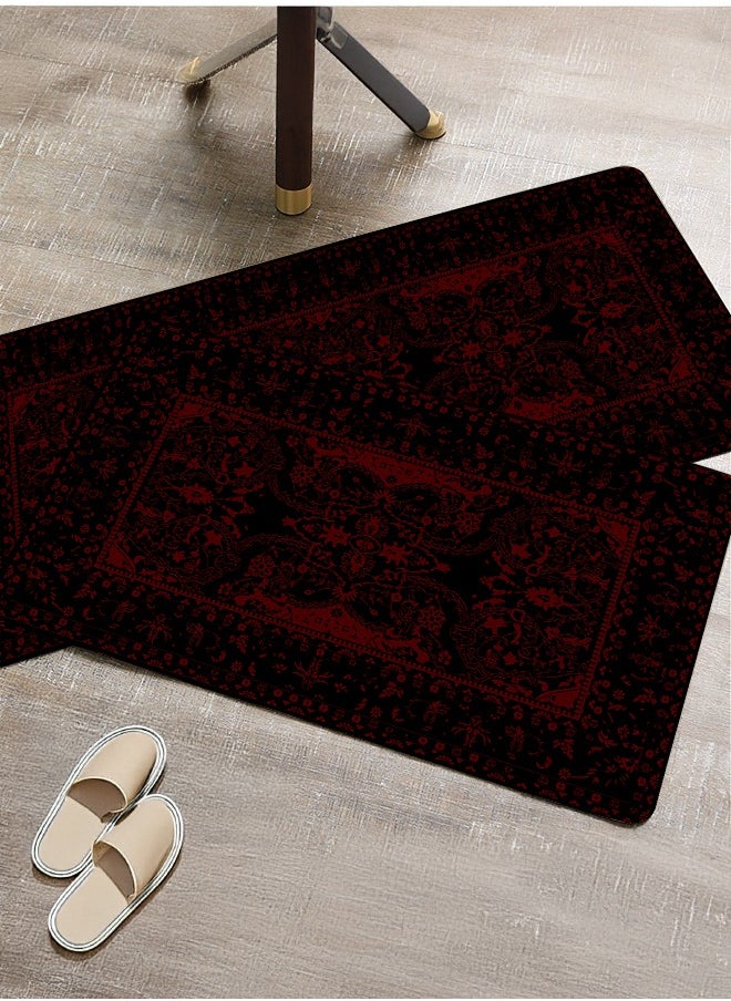 Generic 2 PCS Kitchen Floor Mats Rugs Set, Cushion Floor Carpet, Waterproof, Oil Resistant and Anti-Fatigue PU Standing Mat for Kitchen, Floor, Office, Sink, Laundry 45*75CM+45*120CM  - Image 2