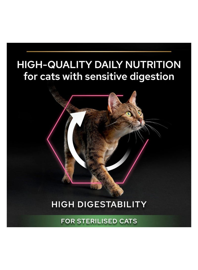 Sterilised Adult Delicate Digestion Dry Cat Food with Chicken, 10 kg