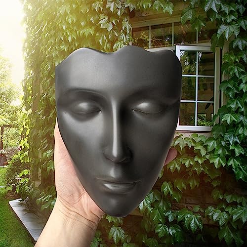 Yuccasly Face Vase,Ceramic Female Form Vase,Modern Sculpture Planter Pot,Human Face Dried Flower Shaped Vase,Wall Hanging Plant Pot for Home Decor Centerpieces, Office or Outdoor Hanging Decor - Image 3