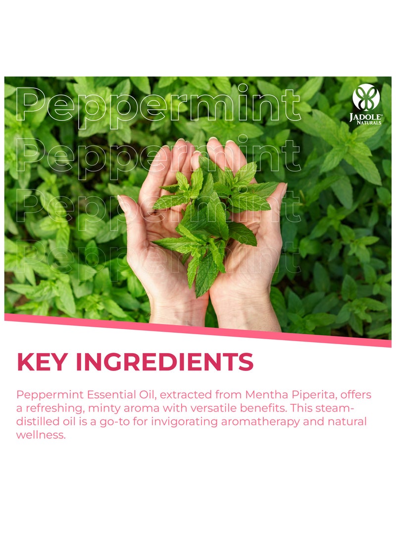 Jadole Naturals Peppermint Essential Oil-30 ml,  For Hair Growth, Face Care, Diffuser. - Image 4