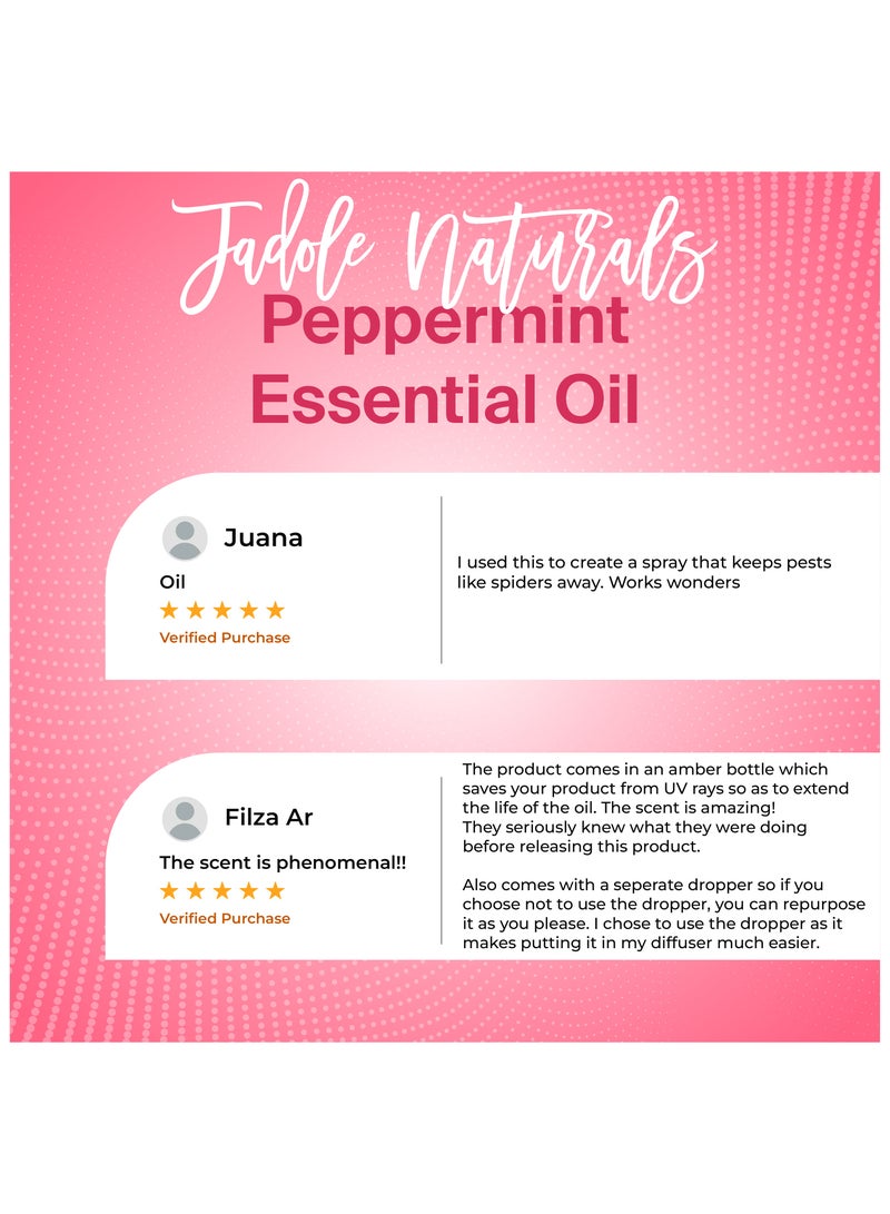 Jadole Naturals Peppermint Essential Oil-30 ml,  For Hair Growth, Face Care, Diffuser. - Image 5